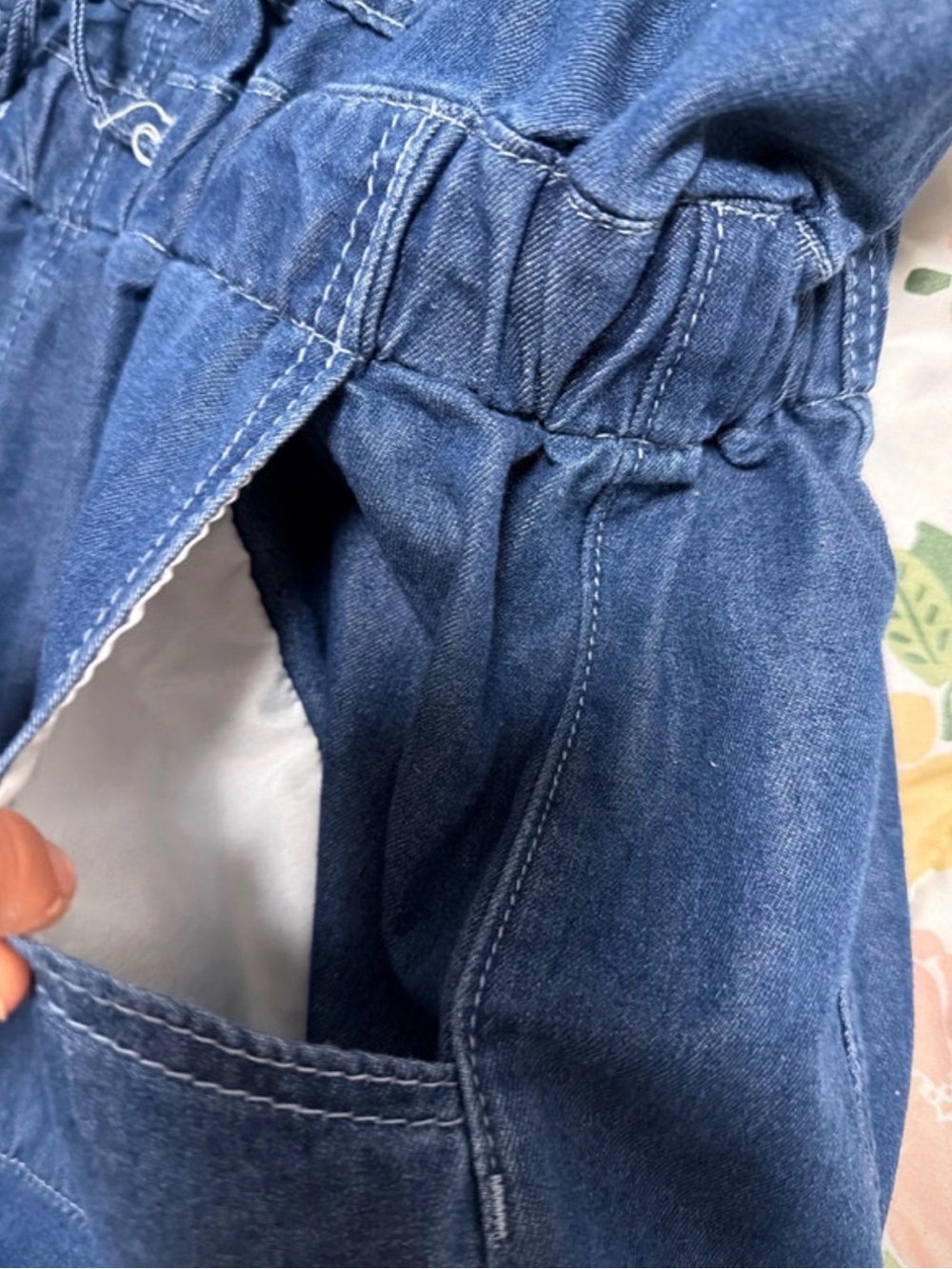 Kids Denim Shortalls - Blue - Picture 3 of 7